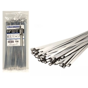Kable Kontrol Kable Kontrol® Stainless Steel Metal Zip Ties - 11" Long - 200 Lbs Tensile Strength - 100 pcs / Pack SSCT11